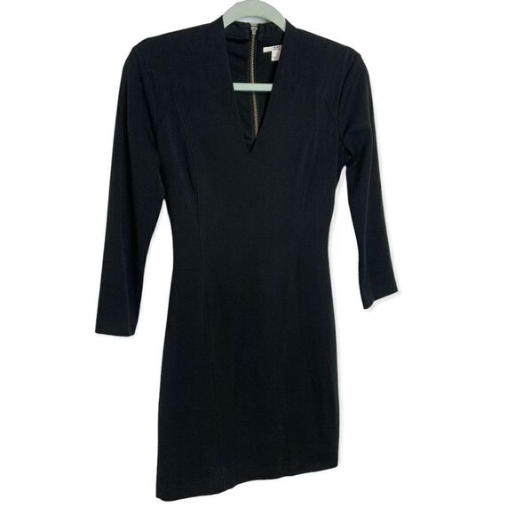 Helmut Lang Long Sleeve V Neck Mini Dress - Picture 4 of 10